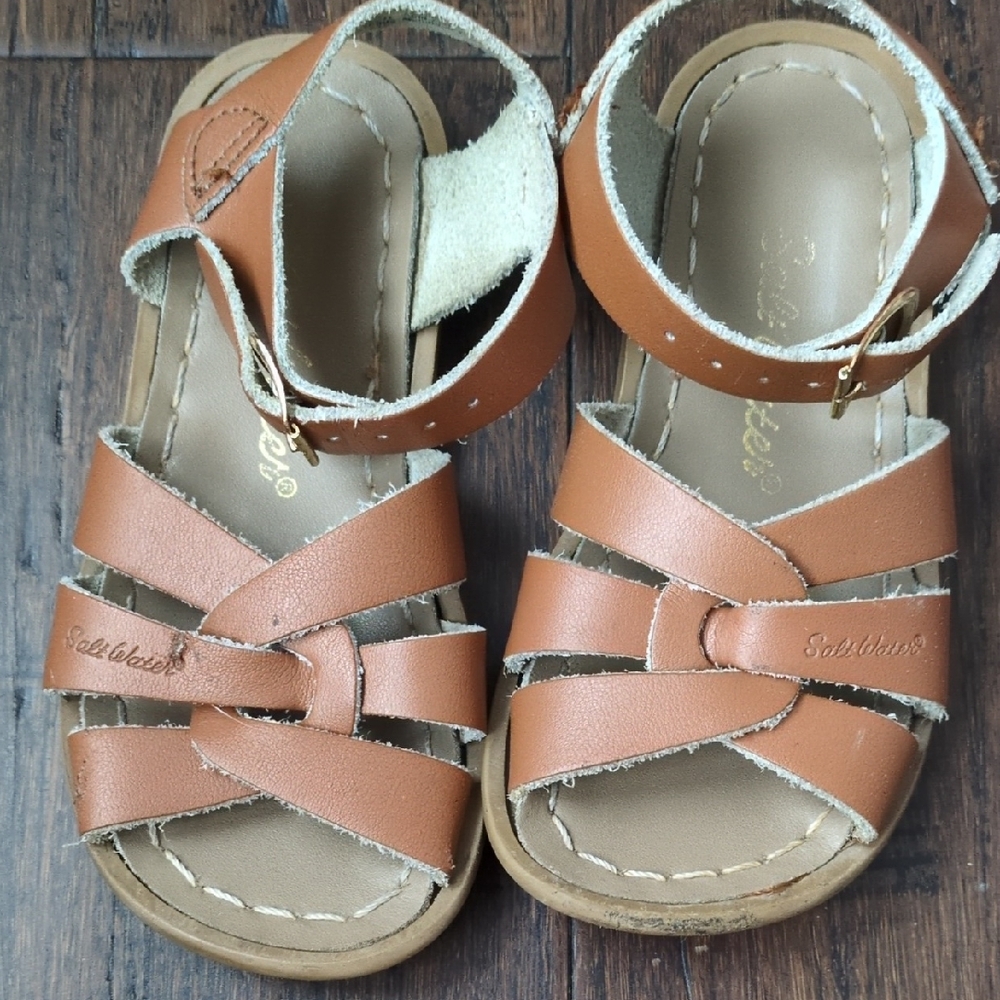Kids Tan Sandals Saltwater 9